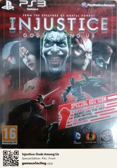 Injustice: Gods Among Us PlayStation 3, PAL box front