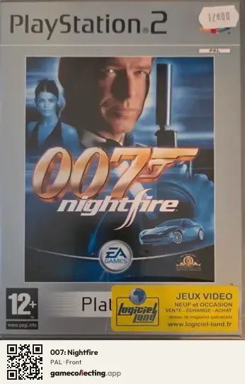 007: Nightfire PlayStation 2, PAL box front