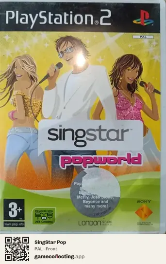 SingStar Pop PlayStation 2, PAL box front