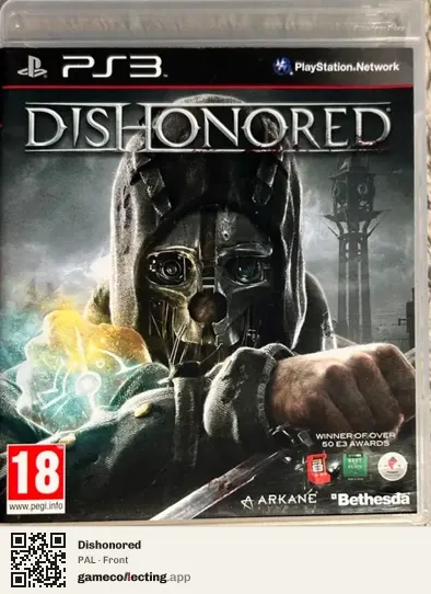 Dishonored PlayStation 3, PAL box front