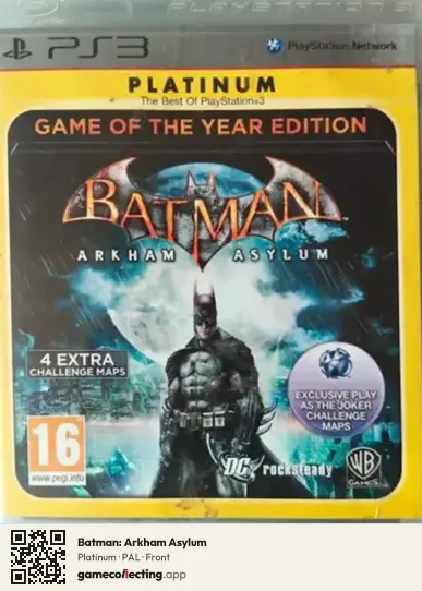 Batman: Arkham Asylum PlayStation 3, PAL box front