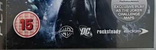 Batman: Arkham Asylum, the BBFC circle on its front