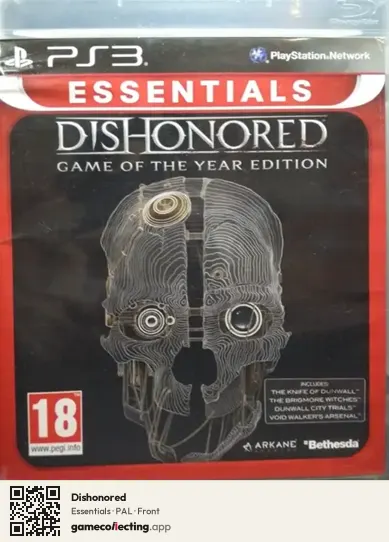 Dishonored PlayStation 3, PAL box front