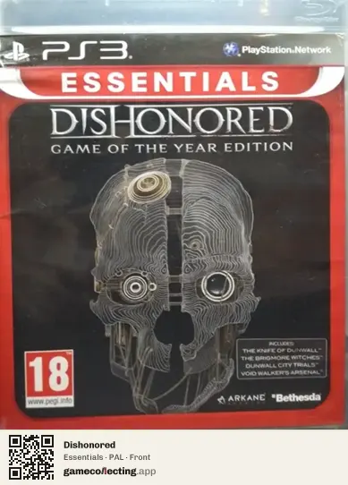 Dishonored PlayStation 3, PAL box front