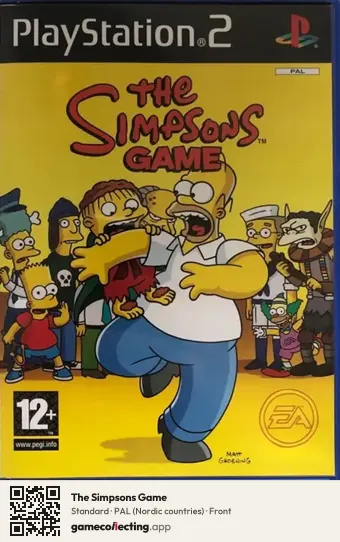 The Simpsons Game PlayStation 2, Nordic countries box front