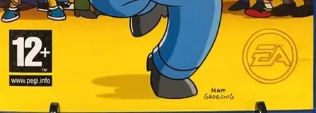 The Simpsons Game, the PEGI square on its front