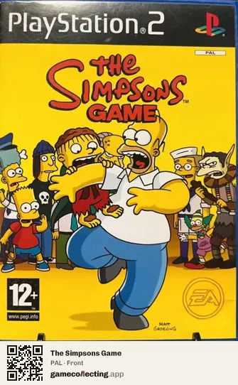 The Simpsons Game PlayStation 2, PAL box front