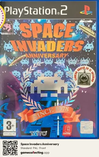 Space Invaders Anniversary PlayStation 2, PAL box front