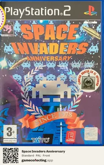 Space Invaders Anniversary PlayStation 2, PAL box front