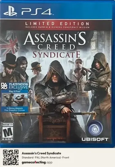 Assassin's Creed Syndicate PlayStation 4, North America box front