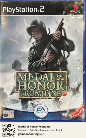 Medal of Honor: Frontline PlayStation 2, Nordic countries box front