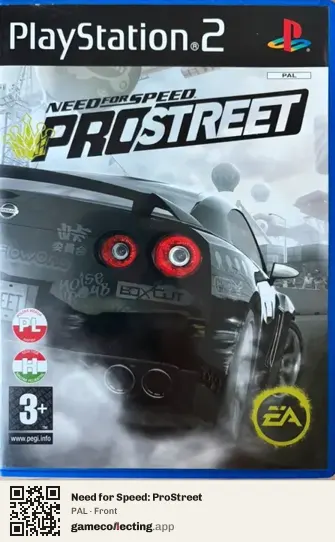 Need for Speed: ProStreet PlayStation 2, PAL box front
