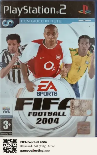FIFA Football 2004 PlayStation 2, Italy box front