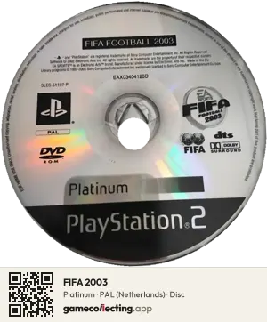 FIFA 2003 PlayStation 2, PAL disc
