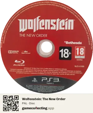 Wolfenstein: The New Order PlayStation 3, PAL disc