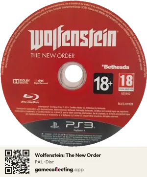 Wolfenstein: The New Order PlayStation 3, PAL disc