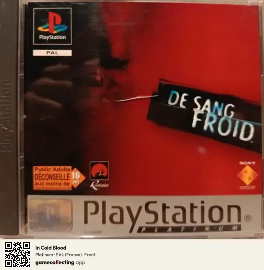 In Cold Blood PlayStation, France box front