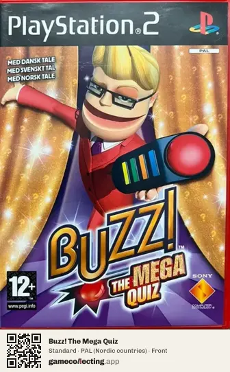 Buzz! The Mega Quiz PlayStation 2, Nordic countries box front