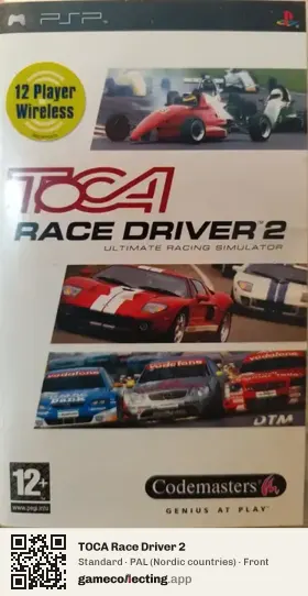 TOCA Race Driver 2 PlayStation Portable, Nordic countries box front