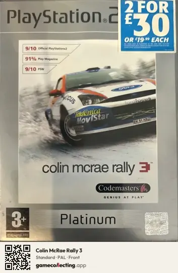 Colin McRae Rally 3 PlayStation 2, PAL box front