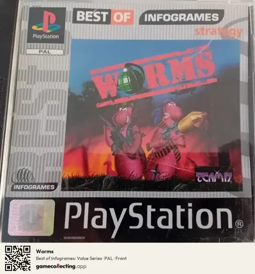 Worms PlayStation, PAL box front
