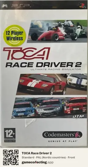 TOCA Race Driver 2 PlayStation Portable, Nordic countries box front