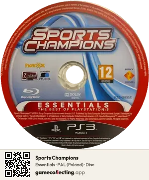 Sports Champions PlayStation 3, PAL disc