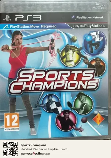 Sports Champions PlayStation 3, United Kingdom box front