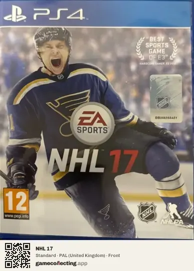 NHL 17 PlayStation 4, United Kingdom box front