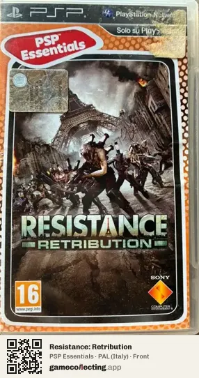 Resistance: Retribution PlayStation Portable, Italy box front