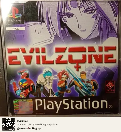 Evil Zone PlayStation, United Kingdom box front