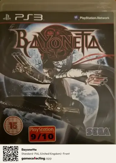 Bayonetta PlayStation 3, United Kingdom box front