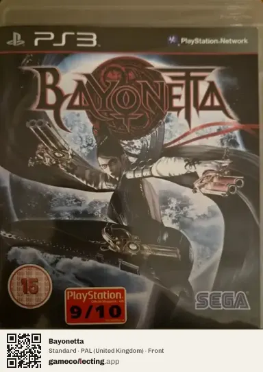 Bayonetta PlayStation 3, United Kingdom box front