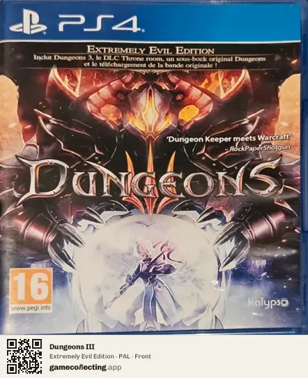 Dungeons III PlayStation 4, PAL box front
