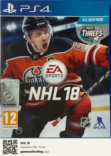 NHL 18 PlayStation 4, PAL box front