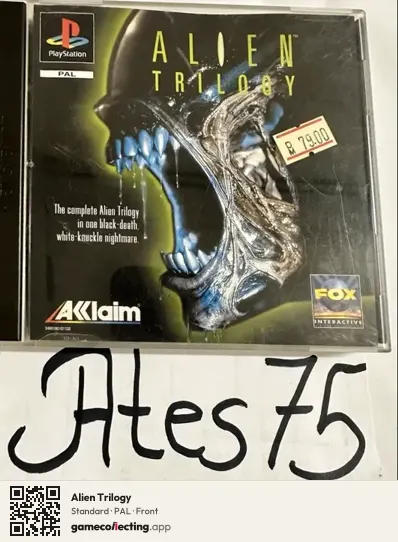 Alien Trilogy PlayStation, PAL box front