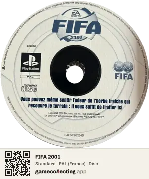 FIFA 2001 PlayStation, PAL disc