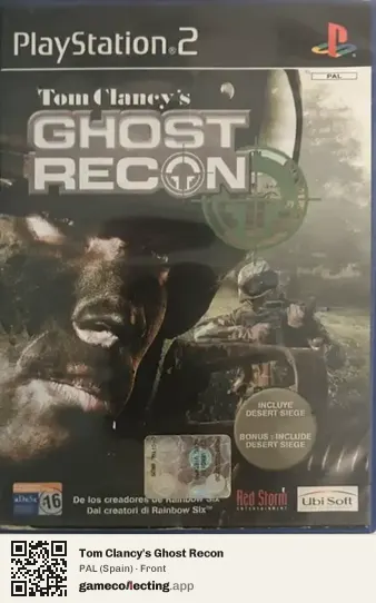 Tom Clancy's Ghost Recon PlayStation 2, Spain box front