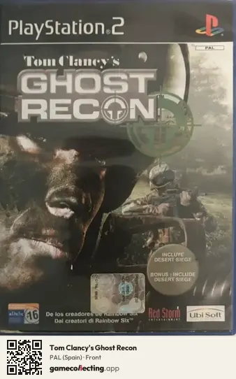 Tom Clancy's Ghost Recon PlayStation 2, Spain box front