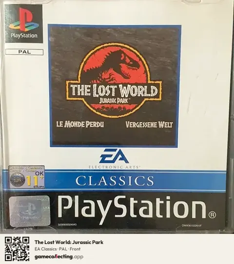 The Lost World: Jurassic Park PlayStation, PAL box front