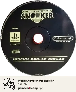 World Championship Snooker PlayStation, PAL disc