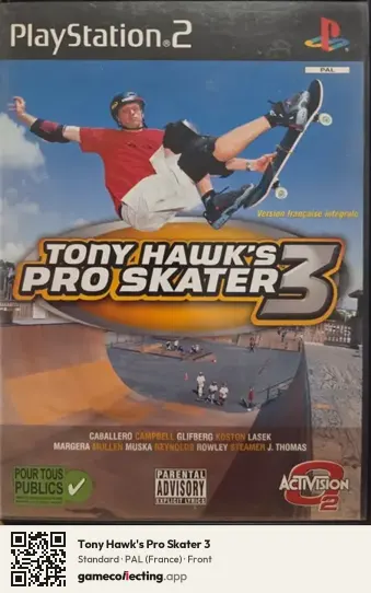 Tony Hawk's Pro Skater 3 PlayStation 2, France box front