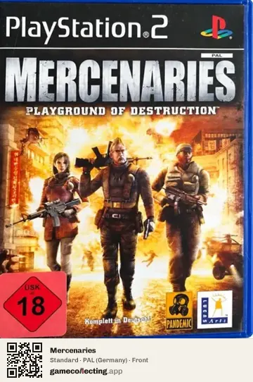 Mercenaries PlayStation 2, Germany box front