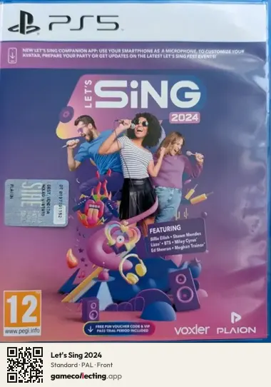 Let's Sing 2024 PlayStation 5, PAL box front