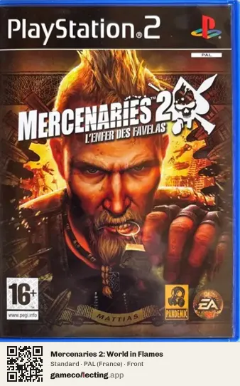 Mercenaries 2: World in Flames PlayStation 2, France box front