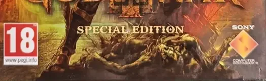 God of War III, the PEGI square on its front