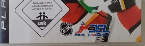 NHL 09, the USK square on its front