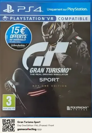 Gran Turismo Sport PlayStation 4, France box front