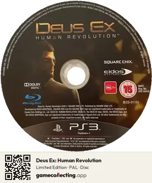 Deus Ex: Human Revolution PlayStation 3, PAL disc
