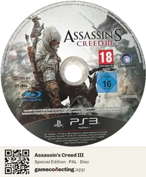 Assassin's Creed III PlayStation 3, PAL disc